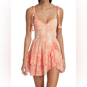 LoveShackFancy Olani Smocked Minidress